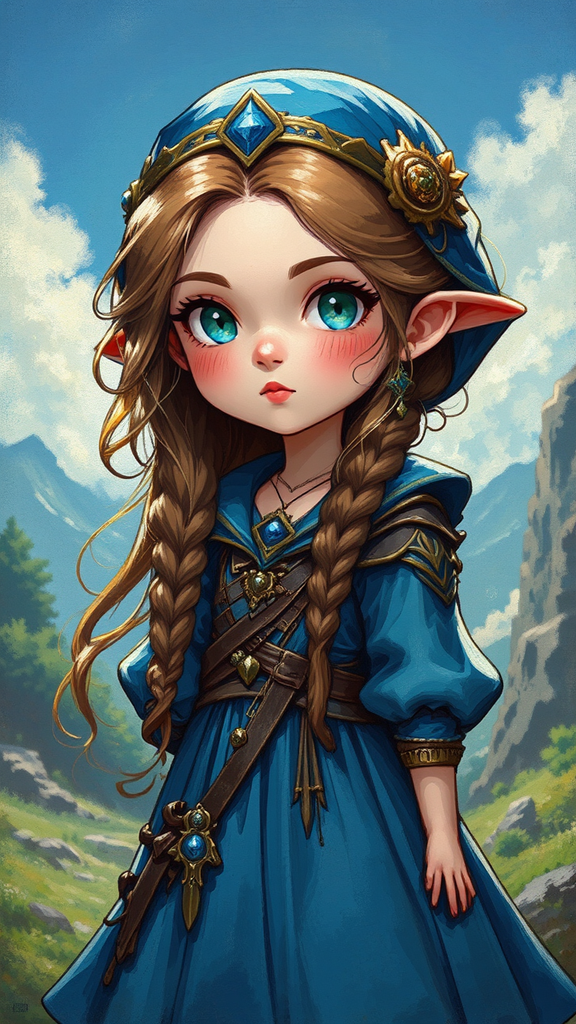 Girl bard in a
