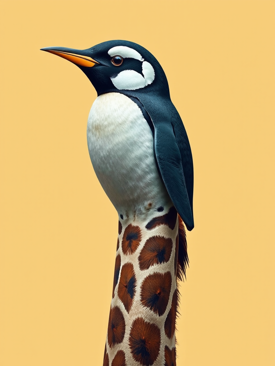 Penguin on giraffe hybrid