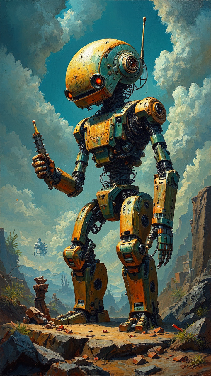 Robots working together in