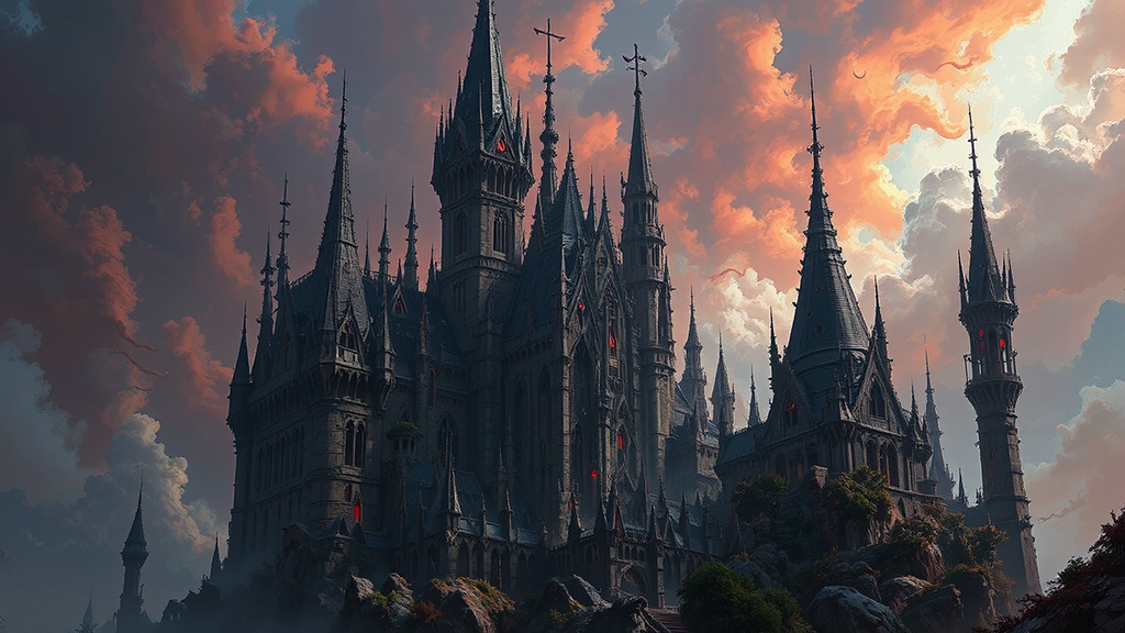 Byzantine Gothic castle in
