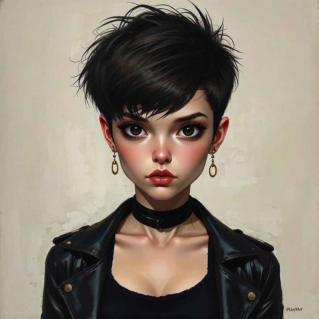 A young emo girl