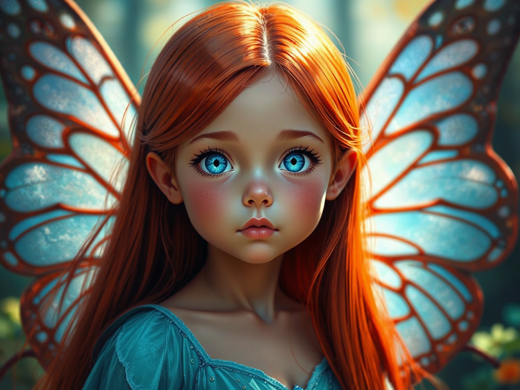 Fairy with red hair