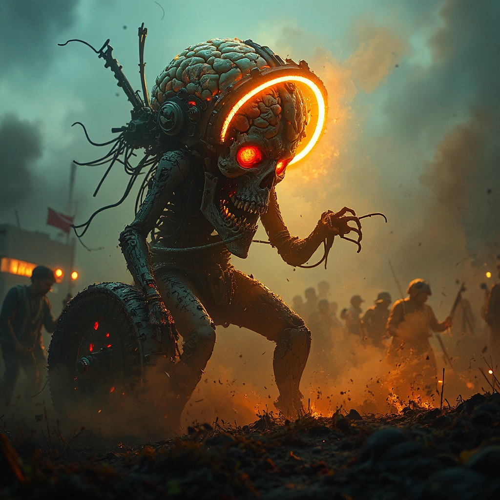Brain-powered mechanical creature.