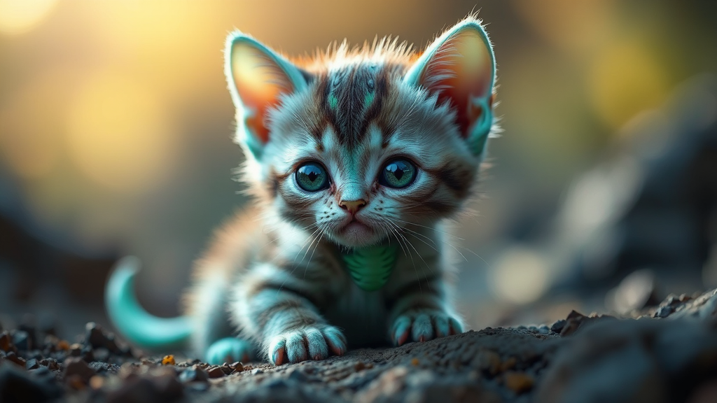 Kitten with an alien