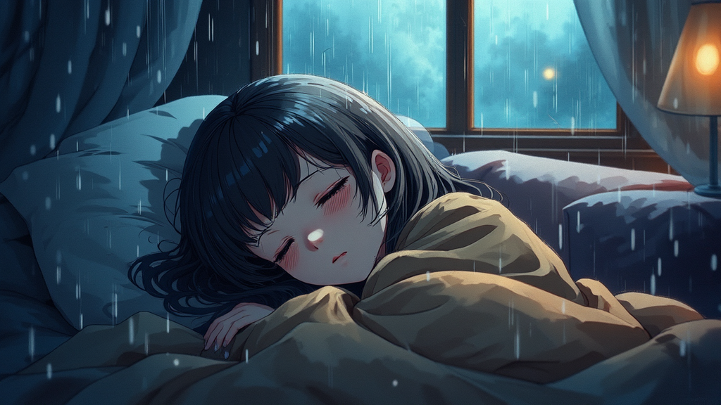 Girl sleeps in cozy