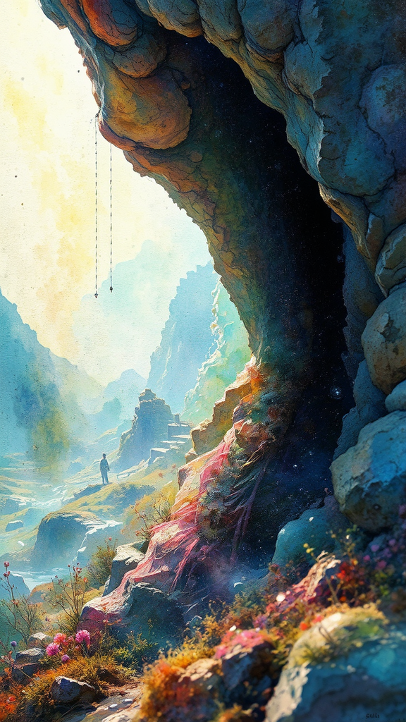 Digital artwork with vibrant
