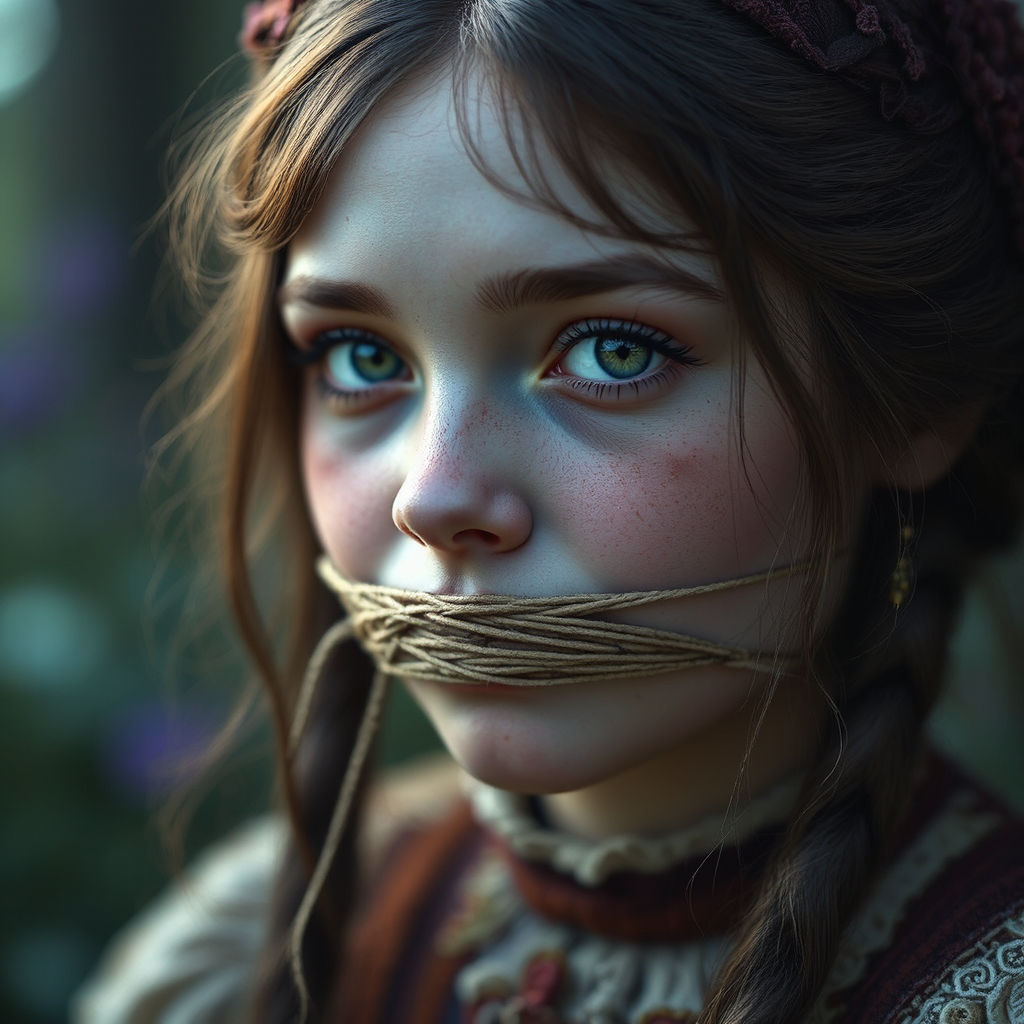 Pretty gypsy girl's mouth