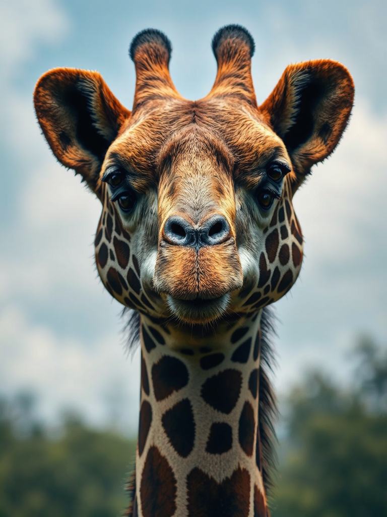 Bear-giraffe hybrid creature