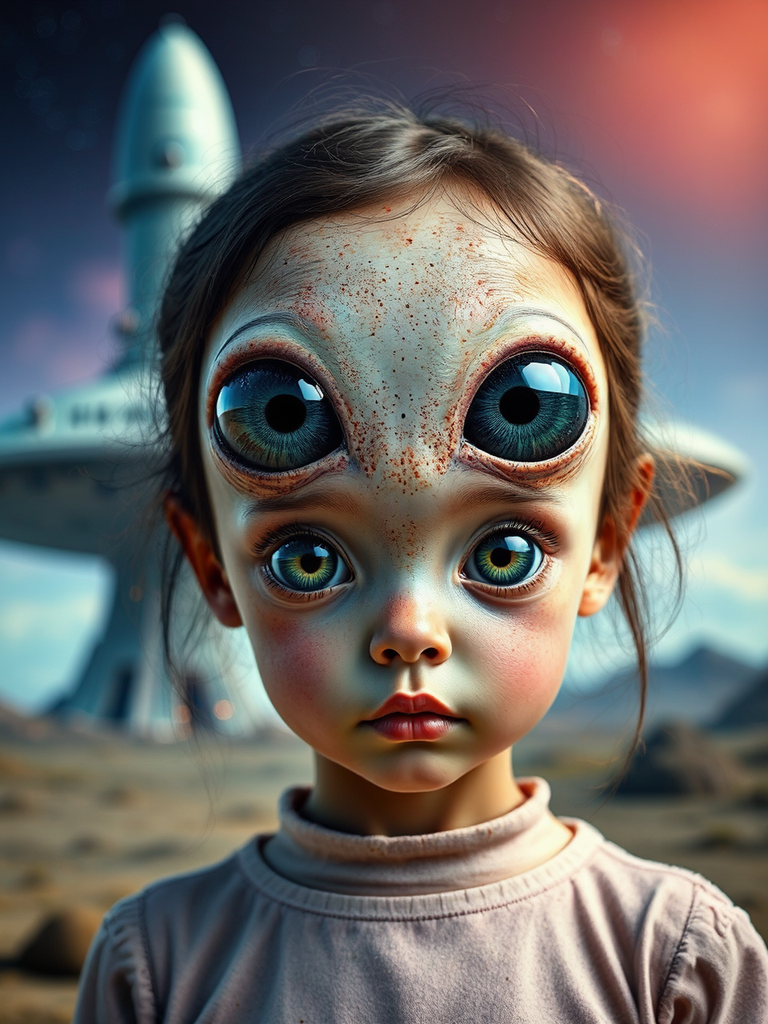 Little girl in front