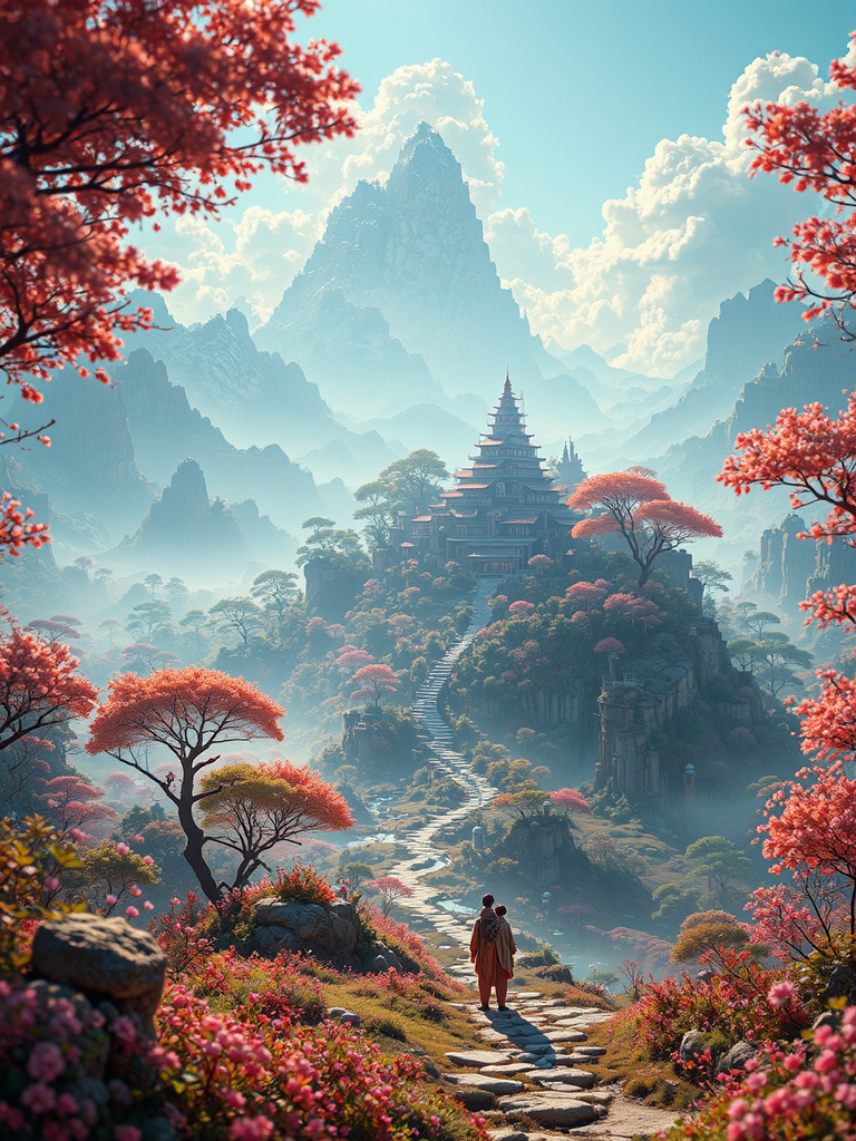 Breathtaking fantasy landscape with