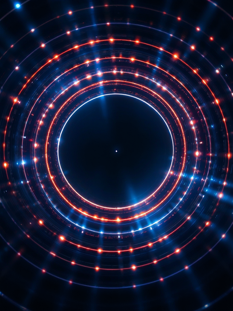 Concentric circles of bright