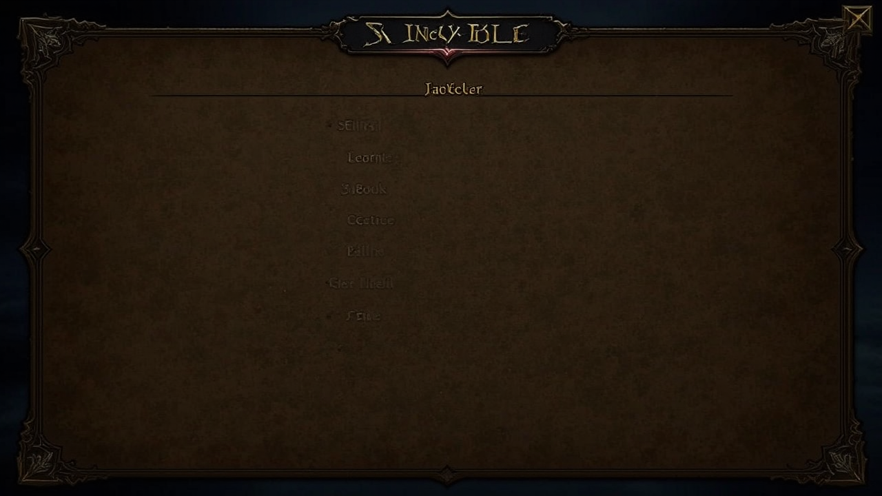 Mmorpg game main menu