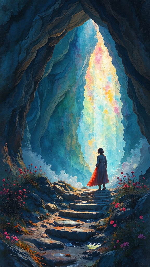 Colourful dreamlike digital artwork.