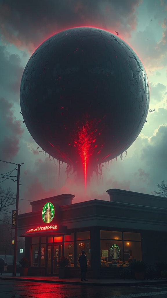 A giant red orb