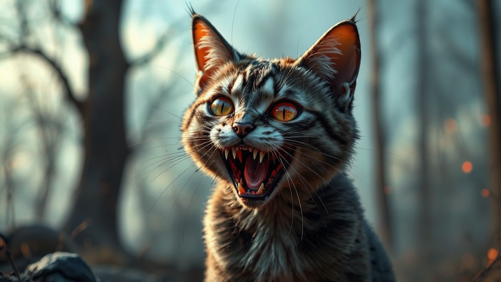 Fierce Feline HDR Portrait