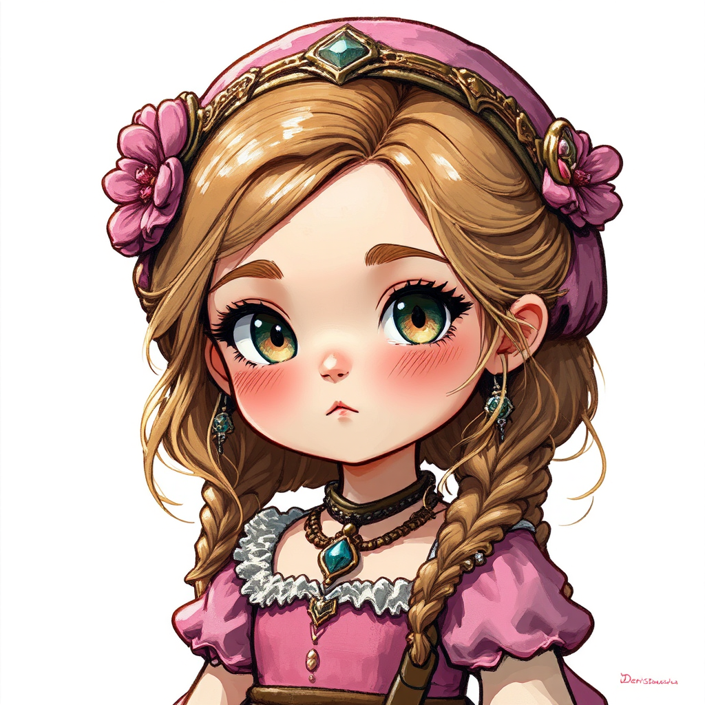 Girl in a pink