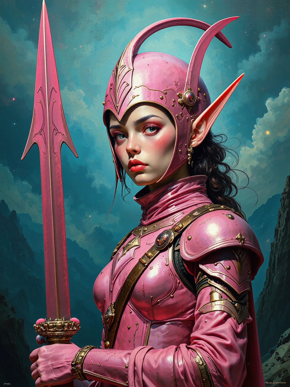 Epic pink space elf