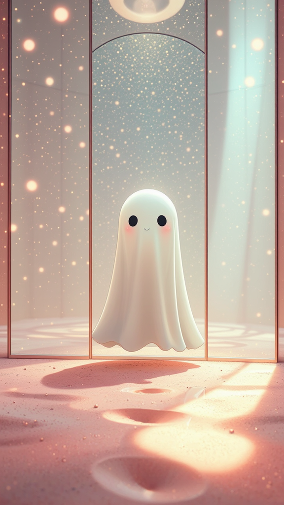 A glowing spirit in