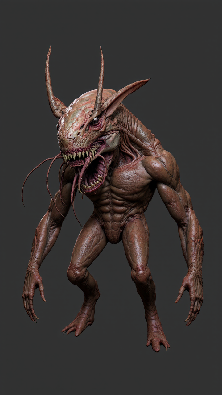 Chiroptera creature with sharp