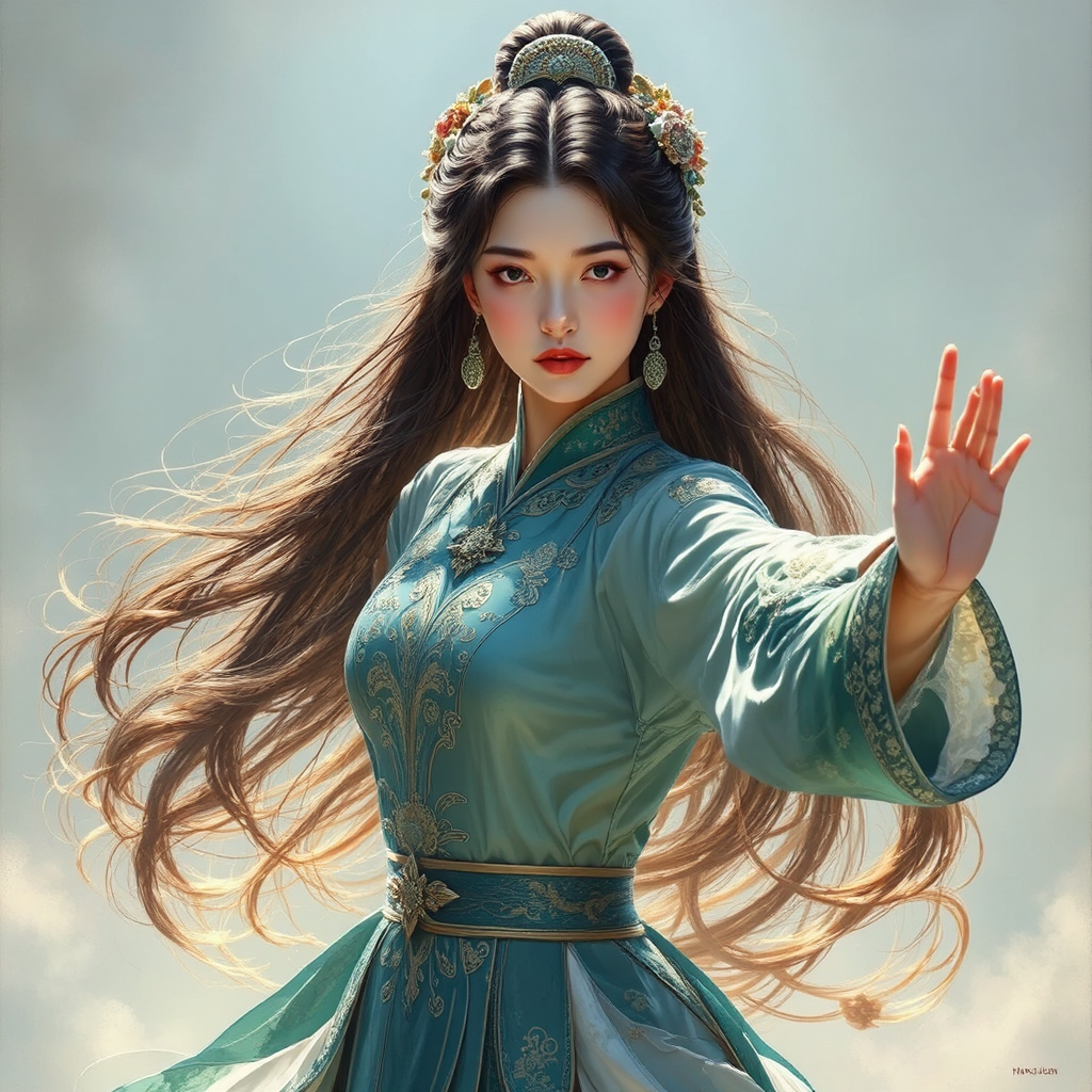 Elegant Xianxia heroine in