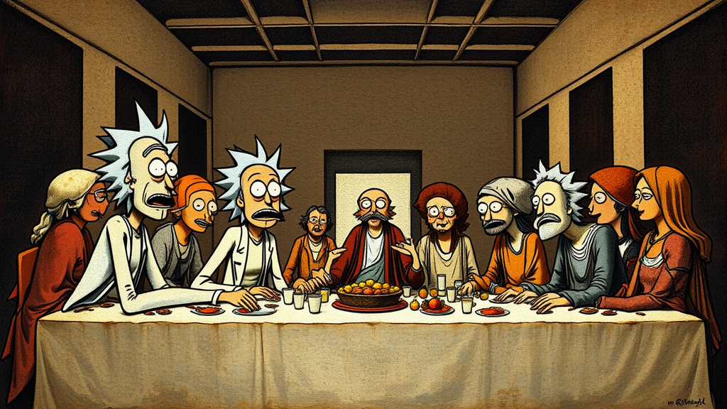 Morty and others sit
