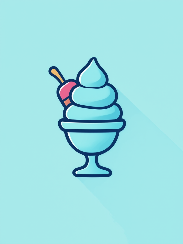 Modern minimalist ice cream