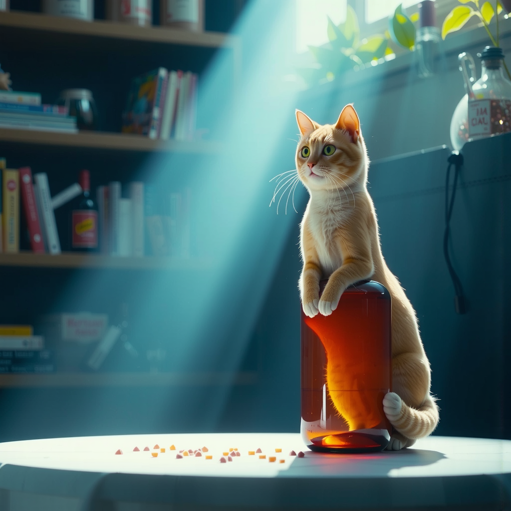 A cat in a