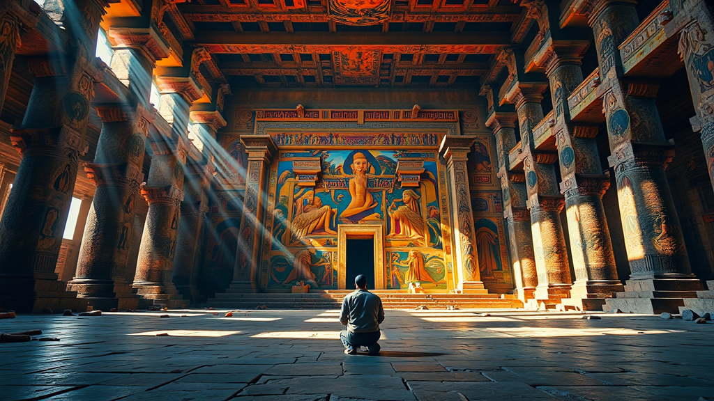 Man kneels in front