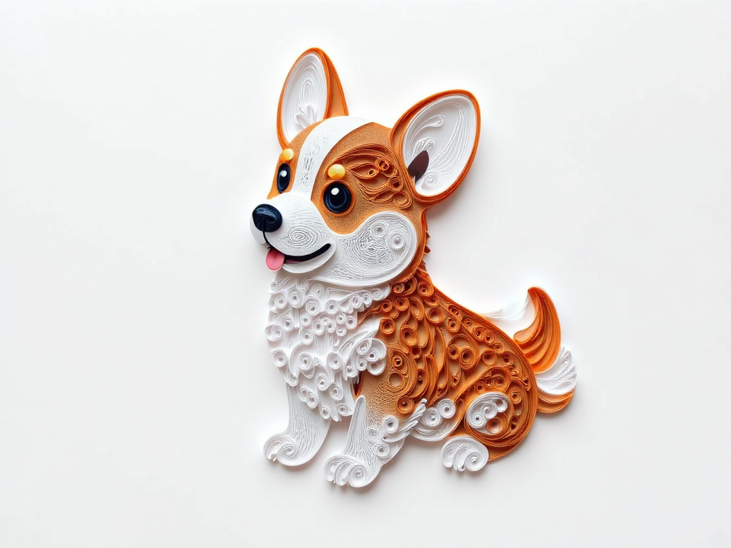 Corgi puppy with decorative