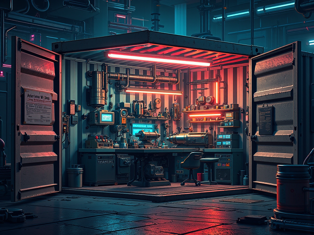Small sci-fi machine shop.