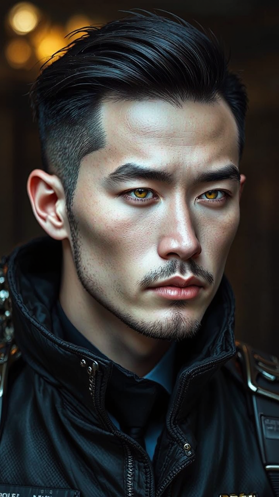 Handsome male policeman with