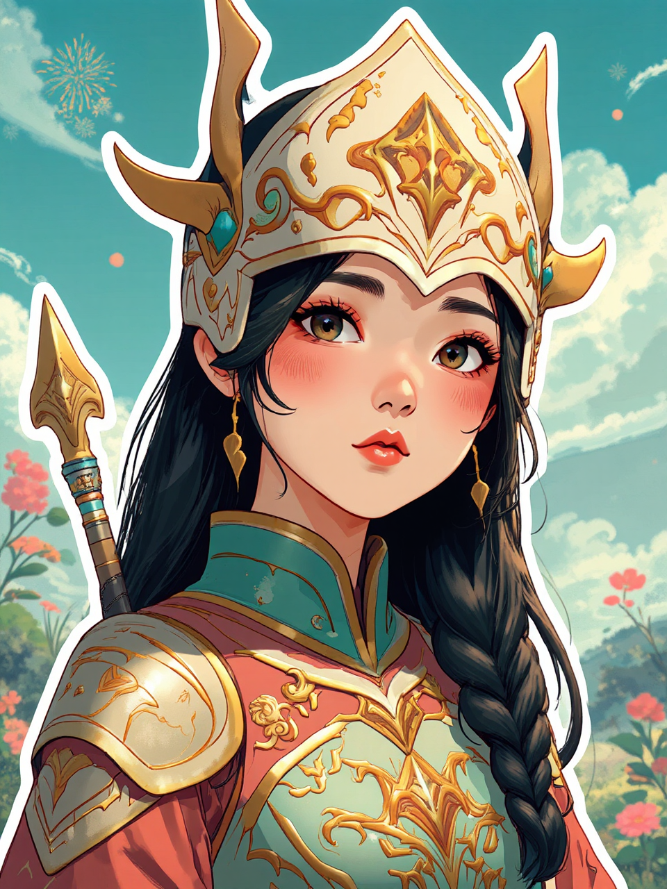 Cute girl in medieval