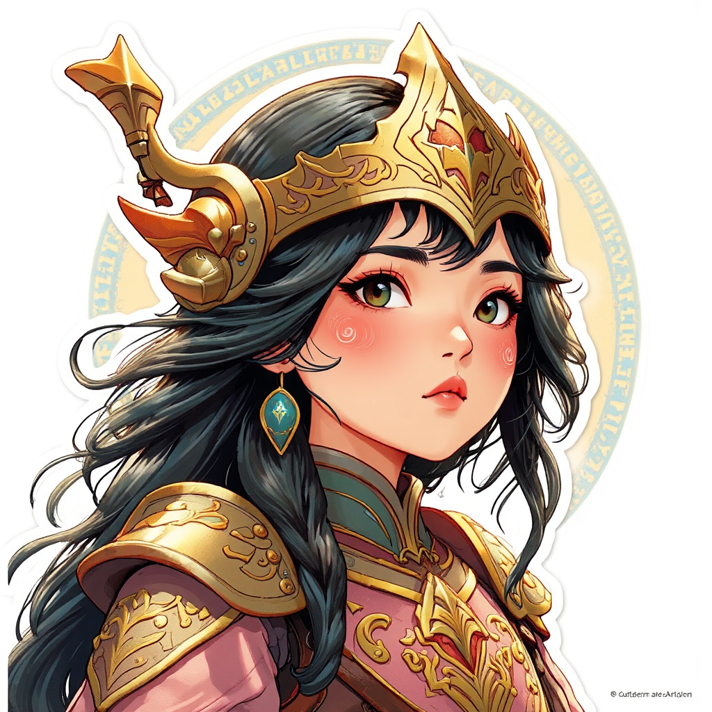 Cute young female paladin