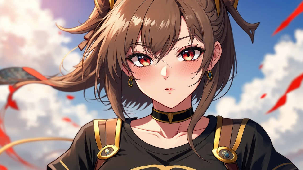 Anime girl in casual
