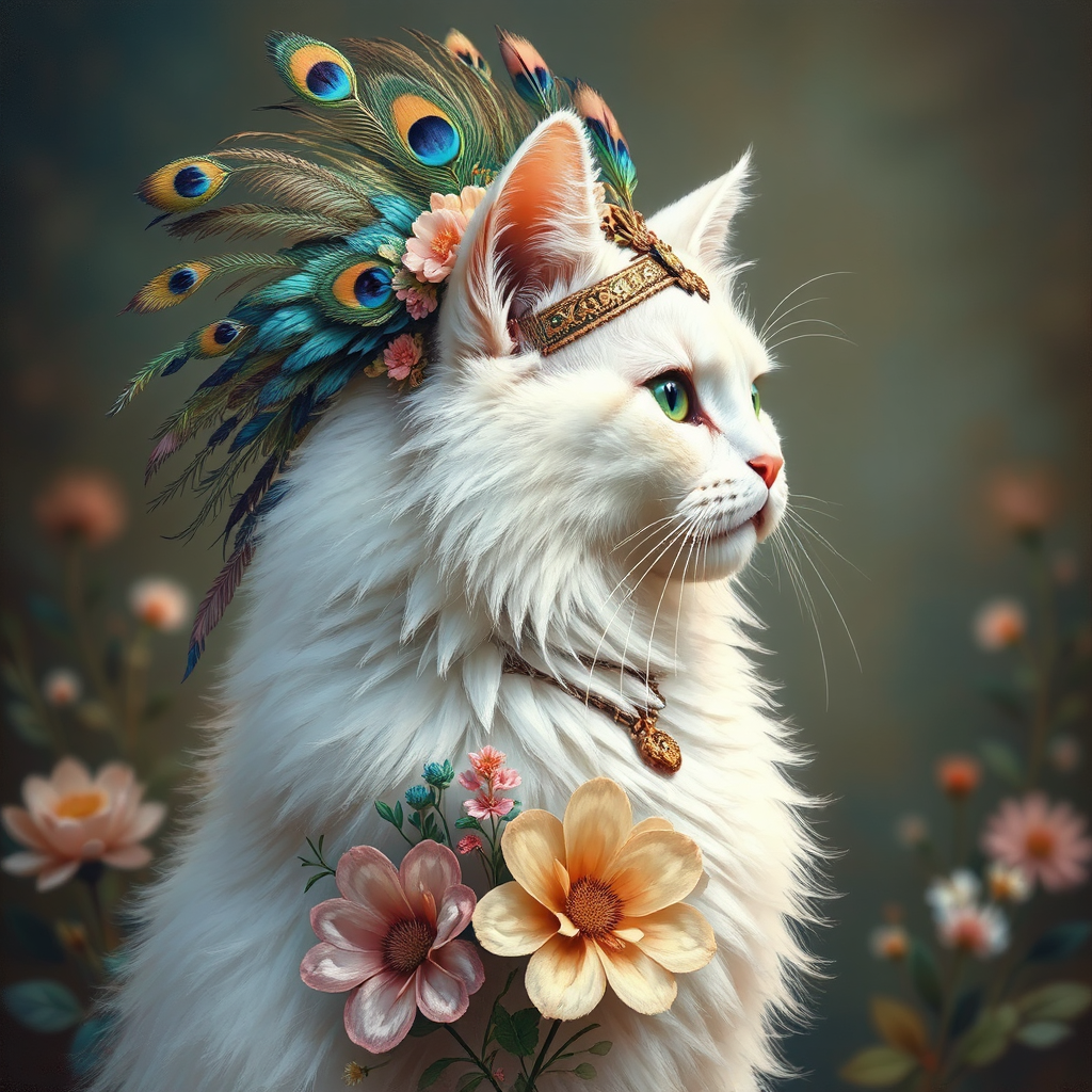 Beautiful cat in tribal