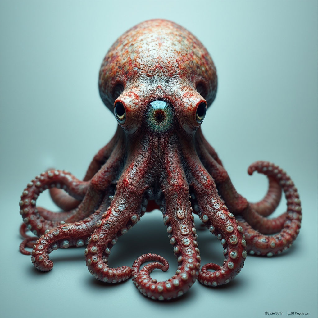 An octopus-shaped eyeball with