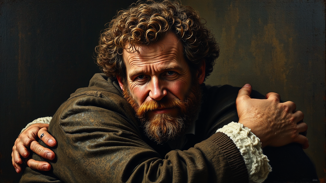Renaissance-style portrait of two