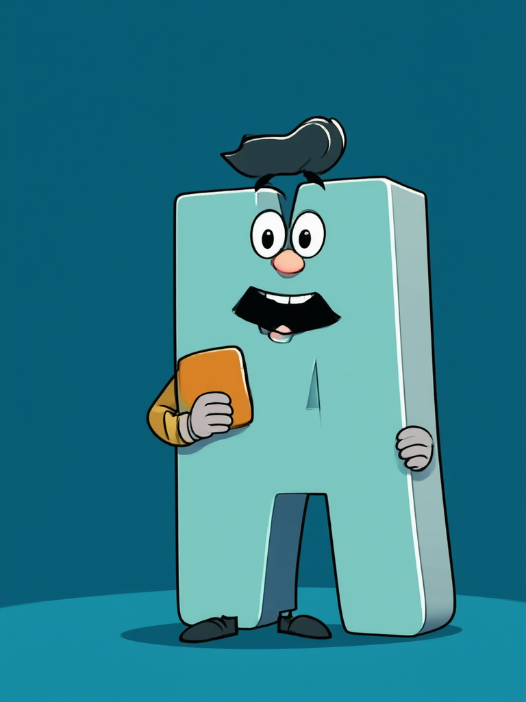 A cartoon man made