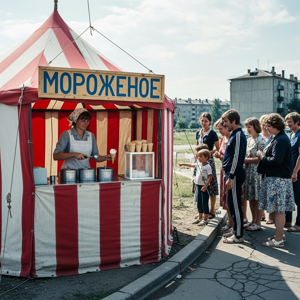 Палатка мороженое в СССР,