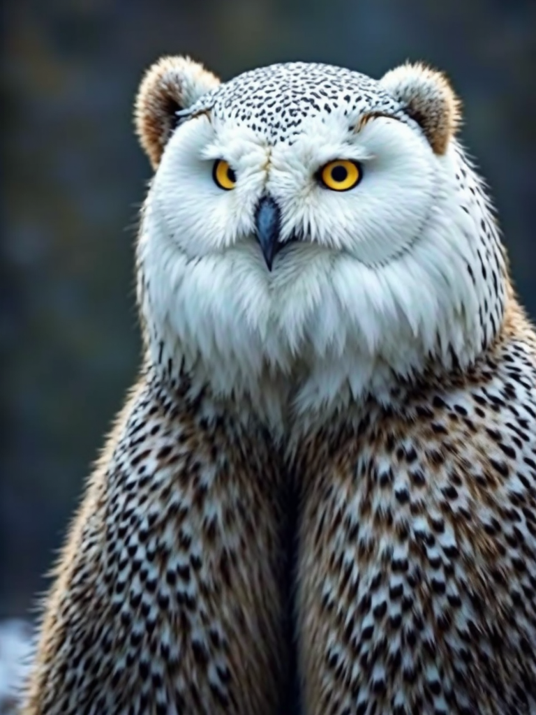 A snow owl hybrid