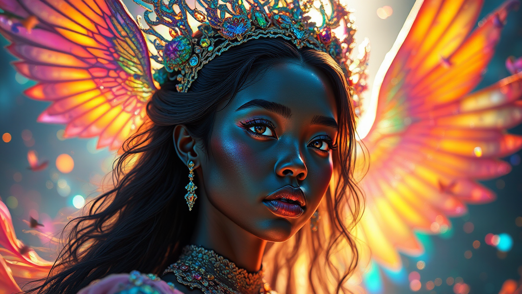 Young goddess made of
