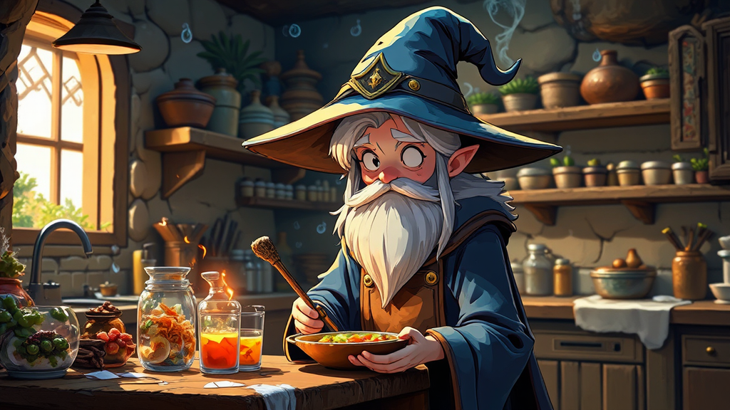 Wizard in a fantastical