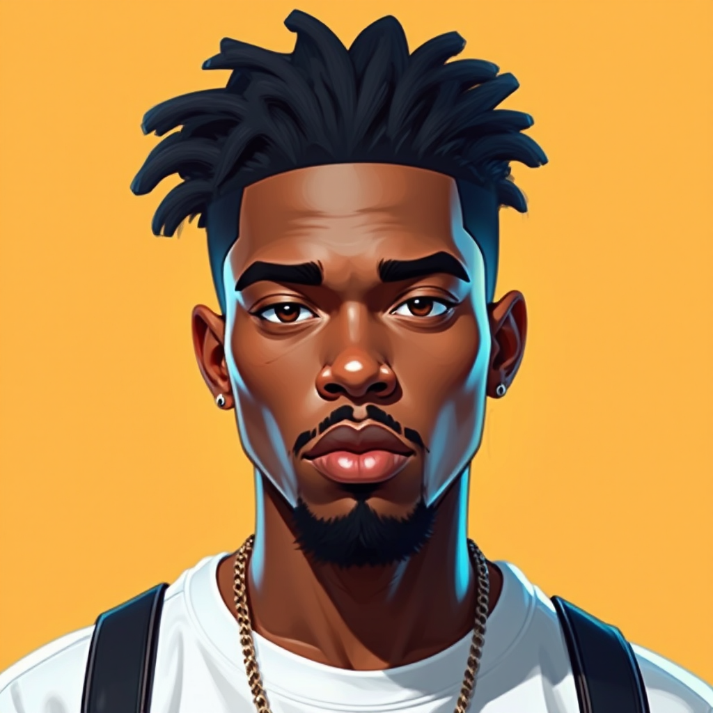 Male rapper in vector