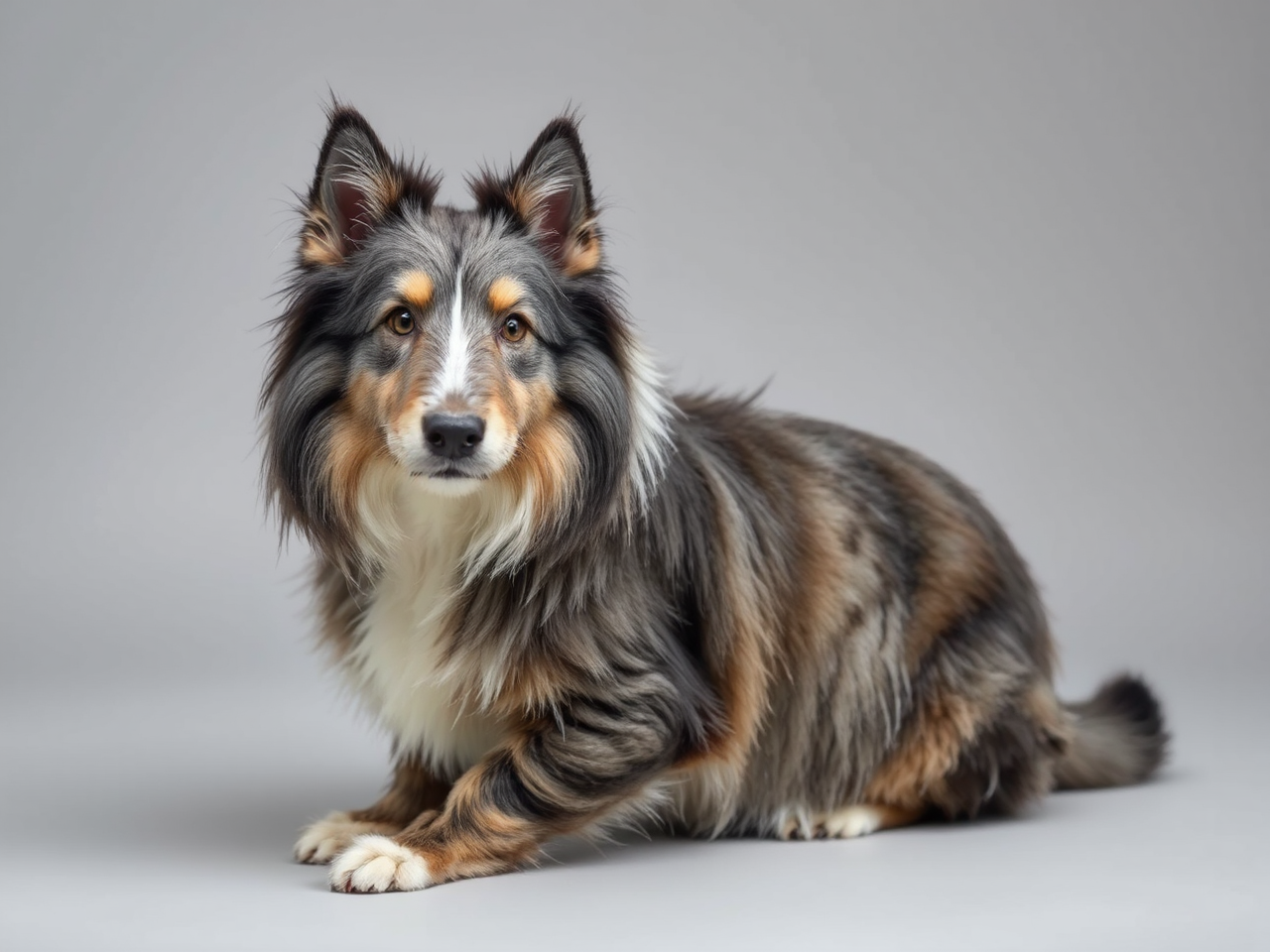 Borer Collie head on