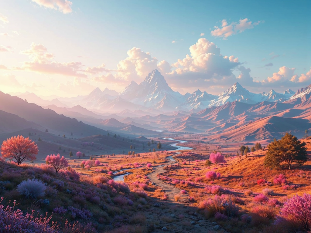 Beautiful landscape with realistic