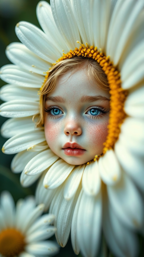 Girl's face in a
