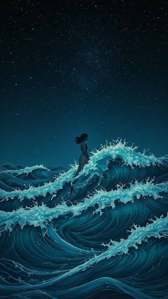 Mermaid in a dark