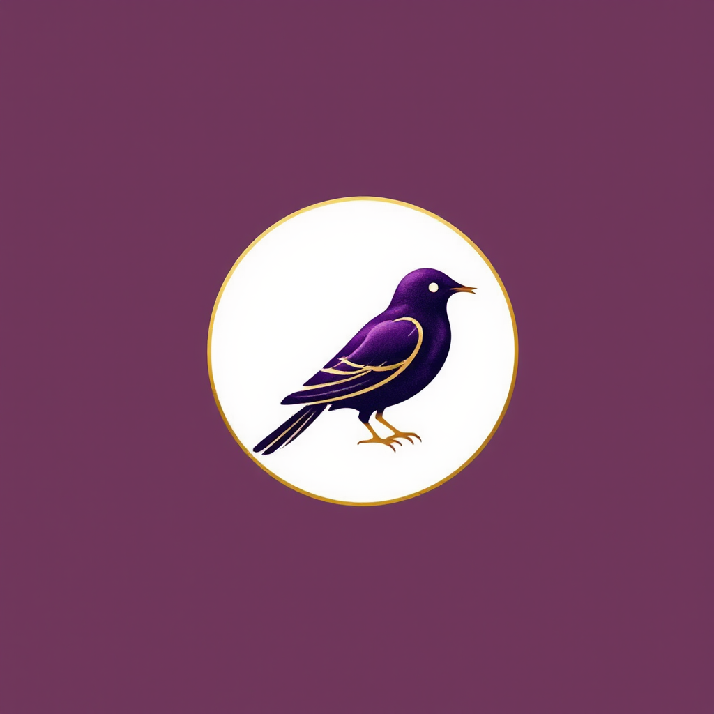 Purple and gold bird