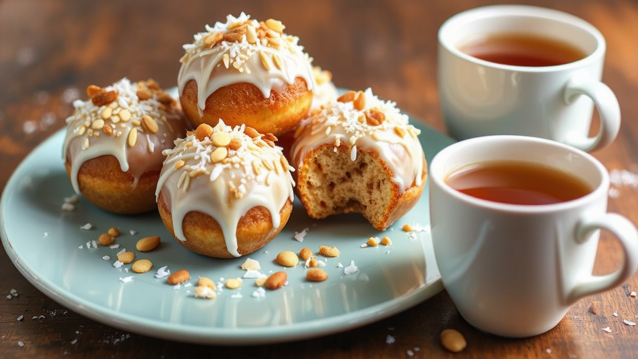Delicious donuts with toppings