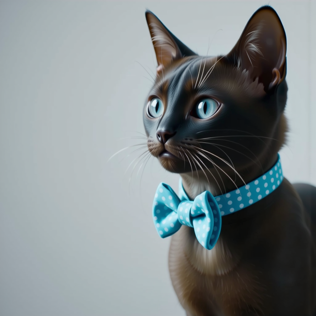 A black Siamese cat